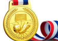 Weich/emaillieren Sie stark kundenspezifische Sport-Medaillen, Zink-Legierungs-Fußball-Medaillen und Bänder