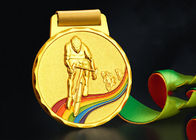 Zyklus, der Metallkundenspezifische Sport-Medaillen und Bänder 110 Gramm für Meisterschaft läuft