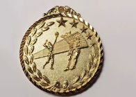 Volleyball-kundenspezifische Sport-Medaillen, werfende kupferne materielle kundenspezifische Ereignis-Medaillen