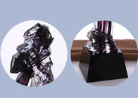 Spezieller abstrakter Entwurf färbte Glasur-Trophäen-Schale, niedrige kundenspezifische Trophäen-Kristallpreise
