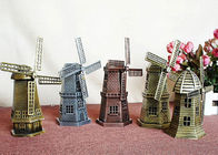 Miniatur-DIY-Handwerks-Geschenk-weltberühmtes Gebäude-Modell-niederländische Windmühlen-MessingReplik