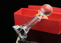 Fast- Pin-Golf-Trophäen-Schale mit dem Kristallgolfball-kundenspezifischen Logo angenommen