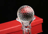 Fast- Pin-Golf-Trophäen-Schale mit dem Kristallgolfball-kundenspezifischen Logo angenommen
