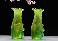 Allmähliches Grün färbte Inneneinrichtungs-Handwerks-Glasur-Vasen-Familien-Hall-Verwendung