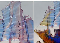 Schreibtisch-Dekoration farbiges Glasur-Handwerk, chinesische Art-Segelboot-Verzierung