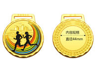 Marathonlaufen-Rennsport-Medaillen und Band-buntes Zink-Legierungs-Material