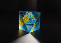 3D gravierte Kristalltrophäen-Schalen-bunte Glaspreise als Wettbewerbs-Andenken
