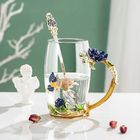 Hohes 350ml Handwerk des Kurzschluss-320ml Crystal Tea Cup Home Decorations