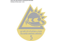 Unternehmens-kundenspezifische Metalltrophäen-glänzendes Gold überzogen mit prägeartigem Logo