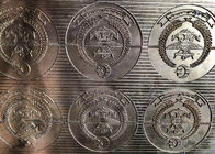 Runde Form-Trophäe nach Maß, angehobene Logo-Metallarmee-Ausweis-Münze