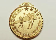 Volleyball-kundenspezifische Sport-Medaillen, werfende kupferne materielle kundenspezifische Ereignis-Medaillen