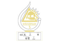 Unternehmens-kundenspezifische Metalltrophäen-glänzendes Gold überzogen mit prägeartigem Logo