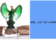 Jade-Glaschinese Liuli-Sieger-Andenken mit glasig-glänzendem Eagles auf die Oberseite