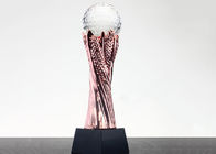 Kundenspezifische Harz-Trophäen-Schale mit Glaskugel für Fußball-Ende - Jahr-Preis