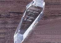 Glaskristalltrophäen-Schale spricht Schale kundengebundene Größe mit Sandstrahlen-Logo zu