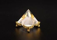 Weiße materielle kundengebundene Größe des Kristallglas-K9 Preise mit Goldmetallfuß
