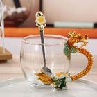 Höhen-kundenspezifische Tee-Schale des Drache-9cm mit Löffel als fördernden Geschenken