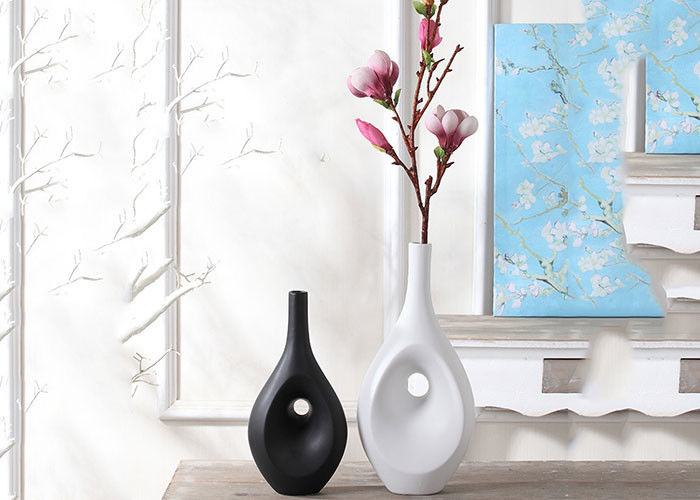 Hotel/Haus Polyresin-Dekorations-Handwerk, Schreibtisch-Verzierung polierte Vasen
